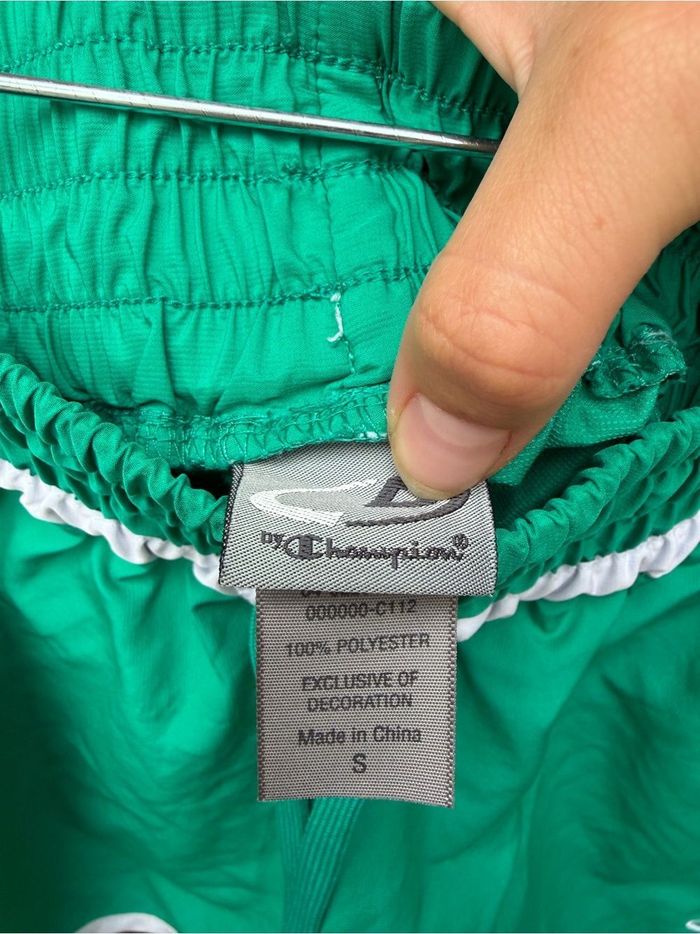 Champion Vintage Teal Athletic Shorts with White Trim - Picture 3 of 4